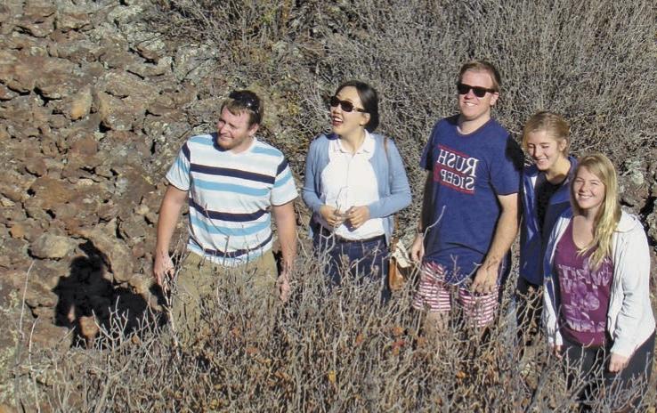 Hikers posing